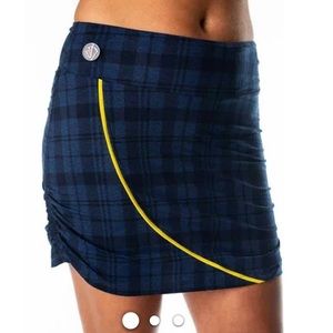 SWINGDISH Golf ‘Olivia’ Skort, Navy Plaid, Size Small